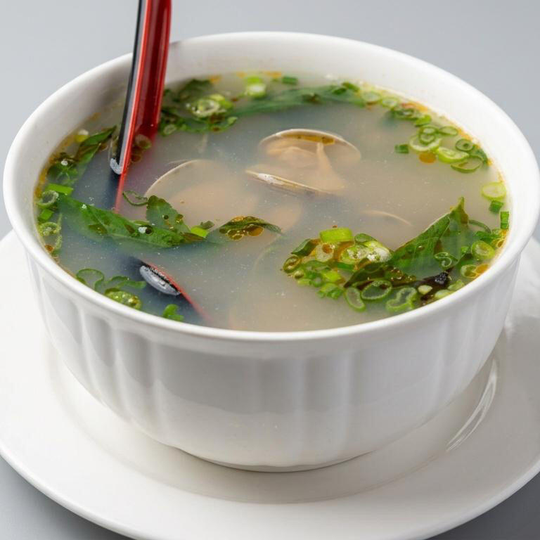 Ginger Clam Soup w. Basil