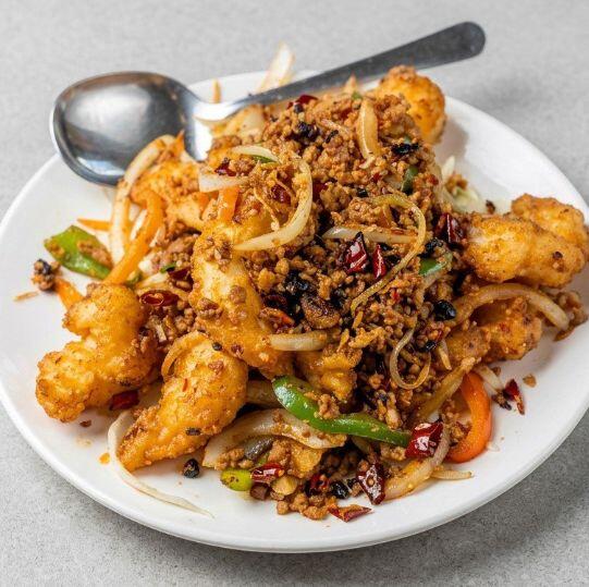 Crispy Hong Kong Jumbo Shrimp w. Ground Pork