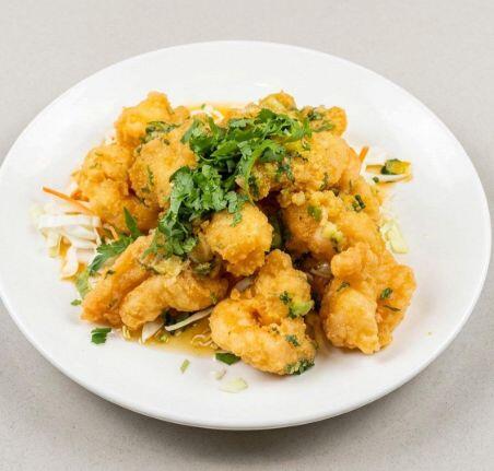 Fried Prawns in Salted Egg Yolk